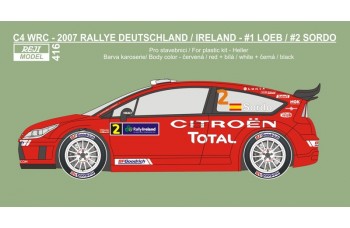 Decal – Citroen C4 WRC - Deutschland / Ireland 2007 - #1 Loeb / #2 Sordo 1/24